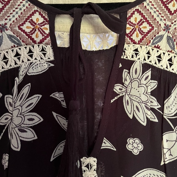 Anthropologie Floreat Floral Boho chic midi dress size 0 - Picture 4 of 7